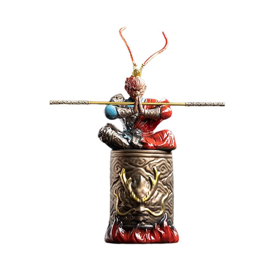 Amazon.co.jp: サル 陶器製 置物 悟空置物猿像中国風水風水装飾